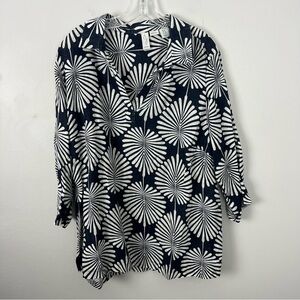 Joie Block Print 100% Linen Shirt
